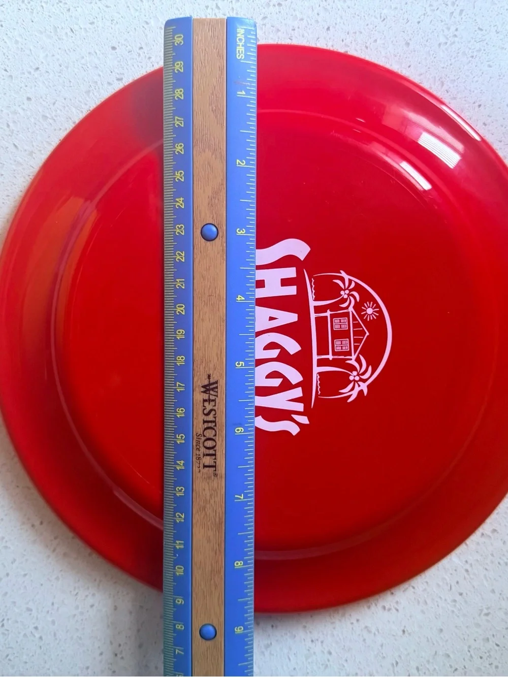 NWOT Beach Famous Shaggy's Red Dog Frisbee